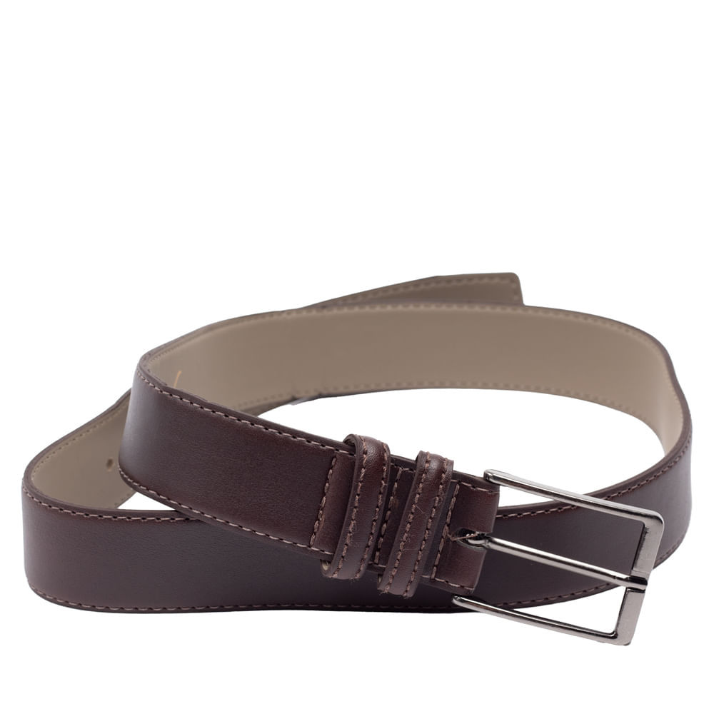 Detalhes do Cinto Masculino Fasa Fasolo Y072102 Marrom Escuro