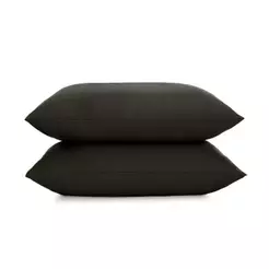 Jogo de Fronha 50cm x 70cm 2 Peças Altenburg Malha Fio Penteado Preto Primitivo