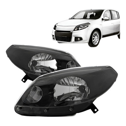 Par Farol Sandero 2012 2013 2014 Manual Máscara Negra