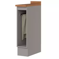 Balcao Porta Toalha Tampo 20 Cm C362 Americana Cinza Nature Henn Cinza Nature