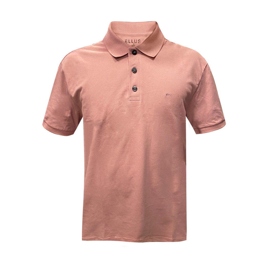 Camiseta Ellus Gola Polo Piquet Easa Classic Rosa