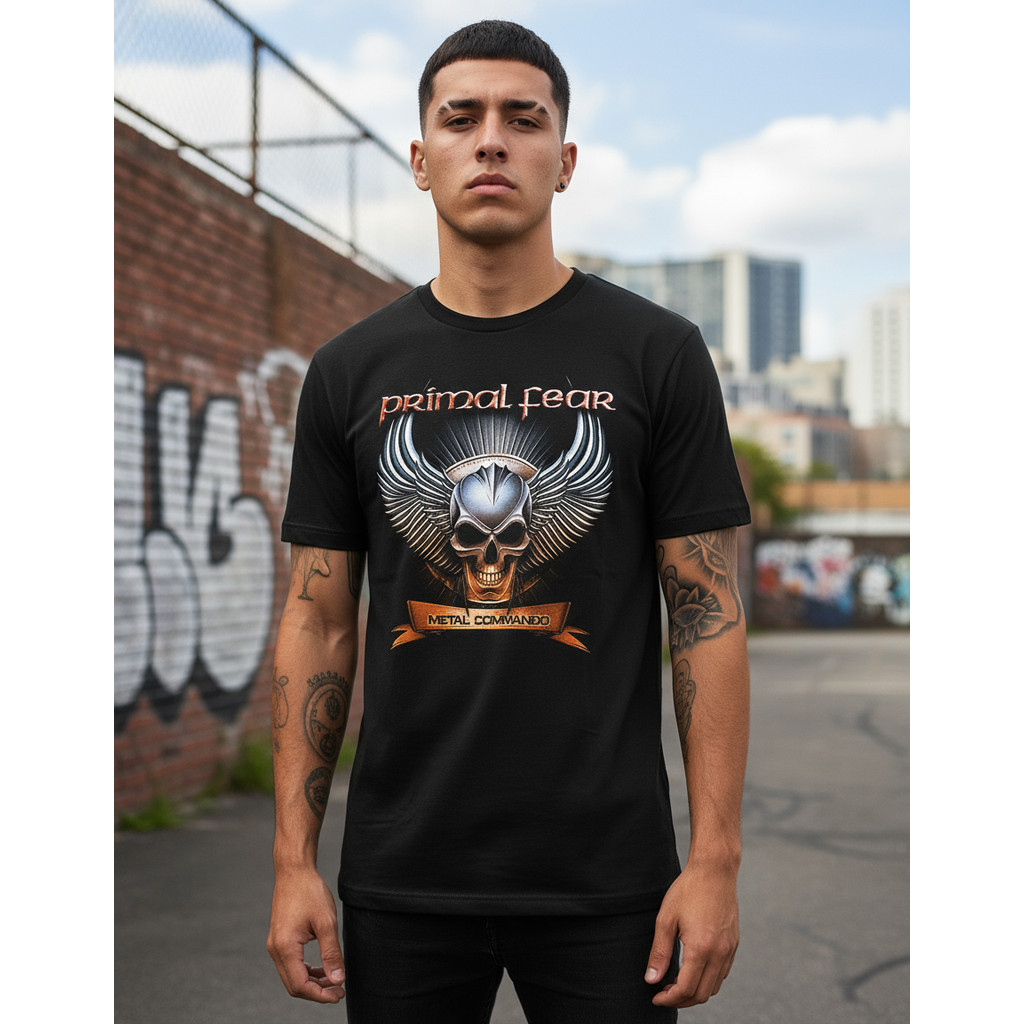 Camisa Preta De Rock Banda Primal Fear Heavy Metal Camiseta