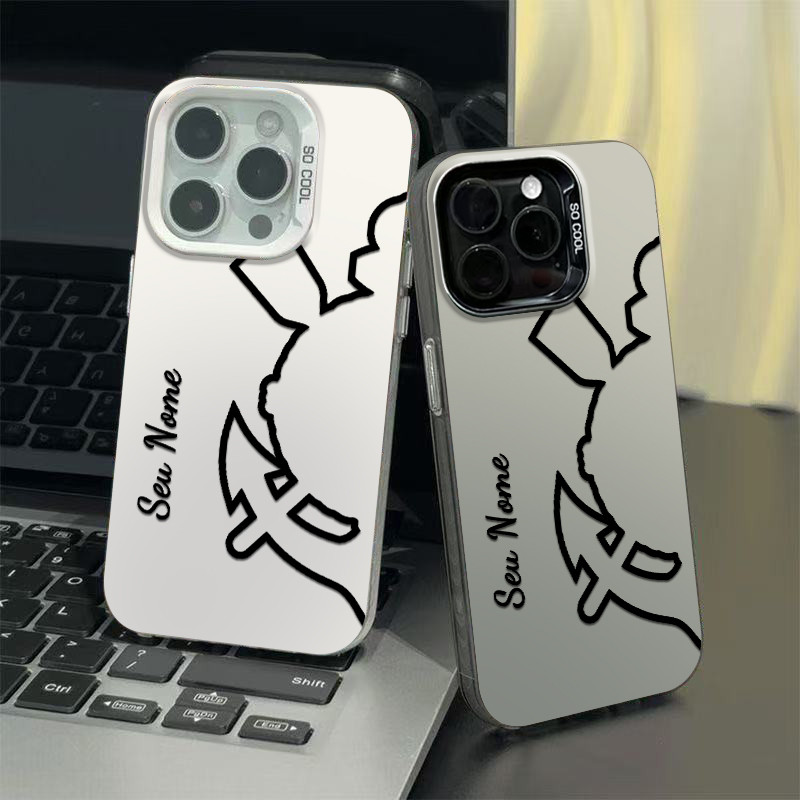 Capinha personalizada time futebol para iPhone 7+8 11 12 13 15 14 16 Pro Max Xr Xs Max 7+8 16 Plus capa anti impacto