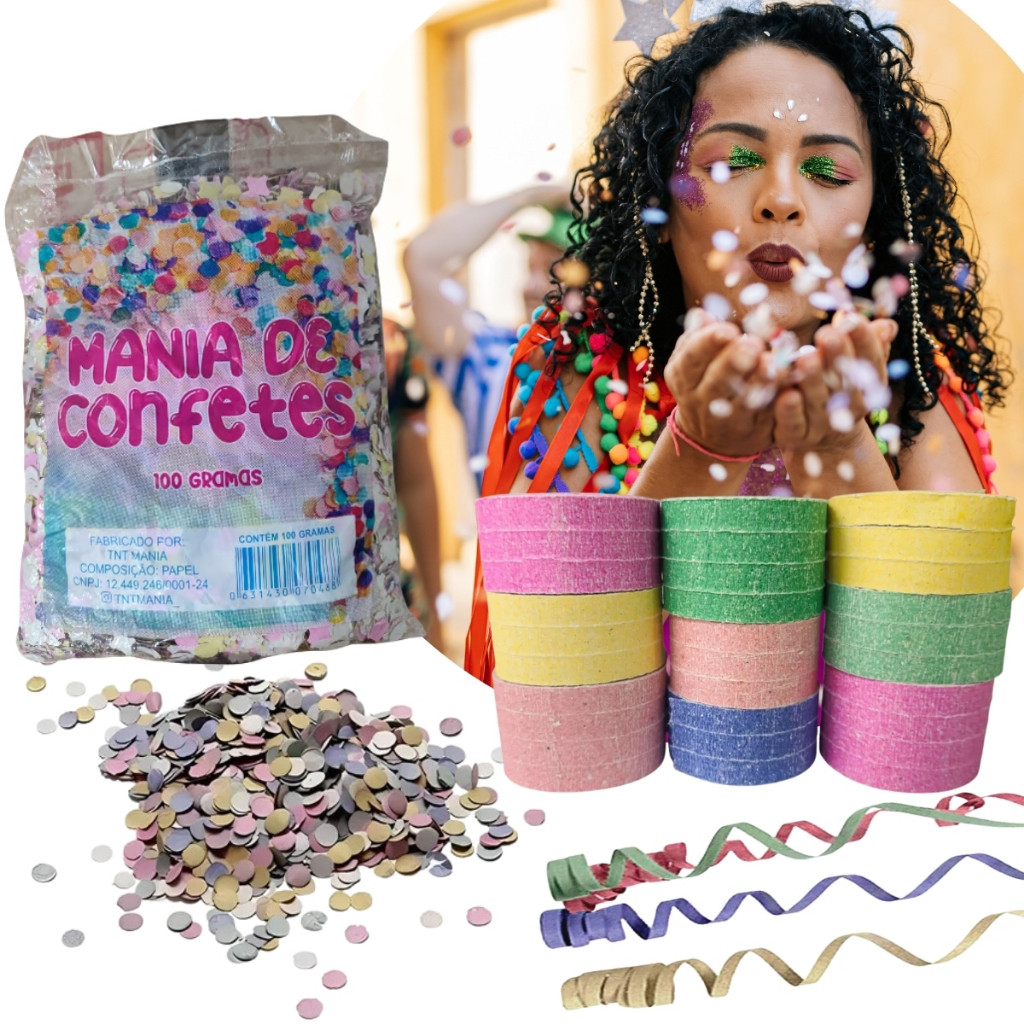 Kit Confete e Serpentina: Onde Comprar | BuscaProdutos