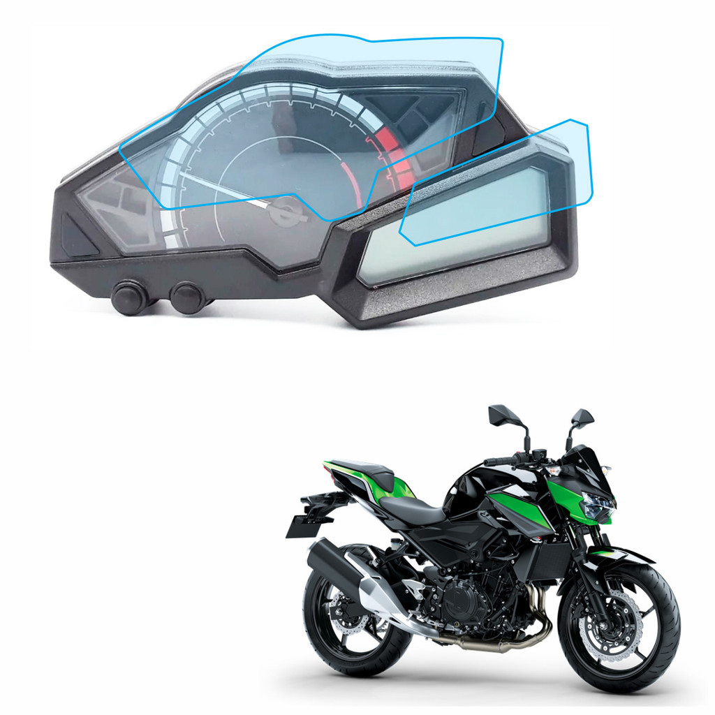 Película Proteção Avançada Nano Glass 9H para Painel/Velocímetro Kawasaki Ninja 250/300