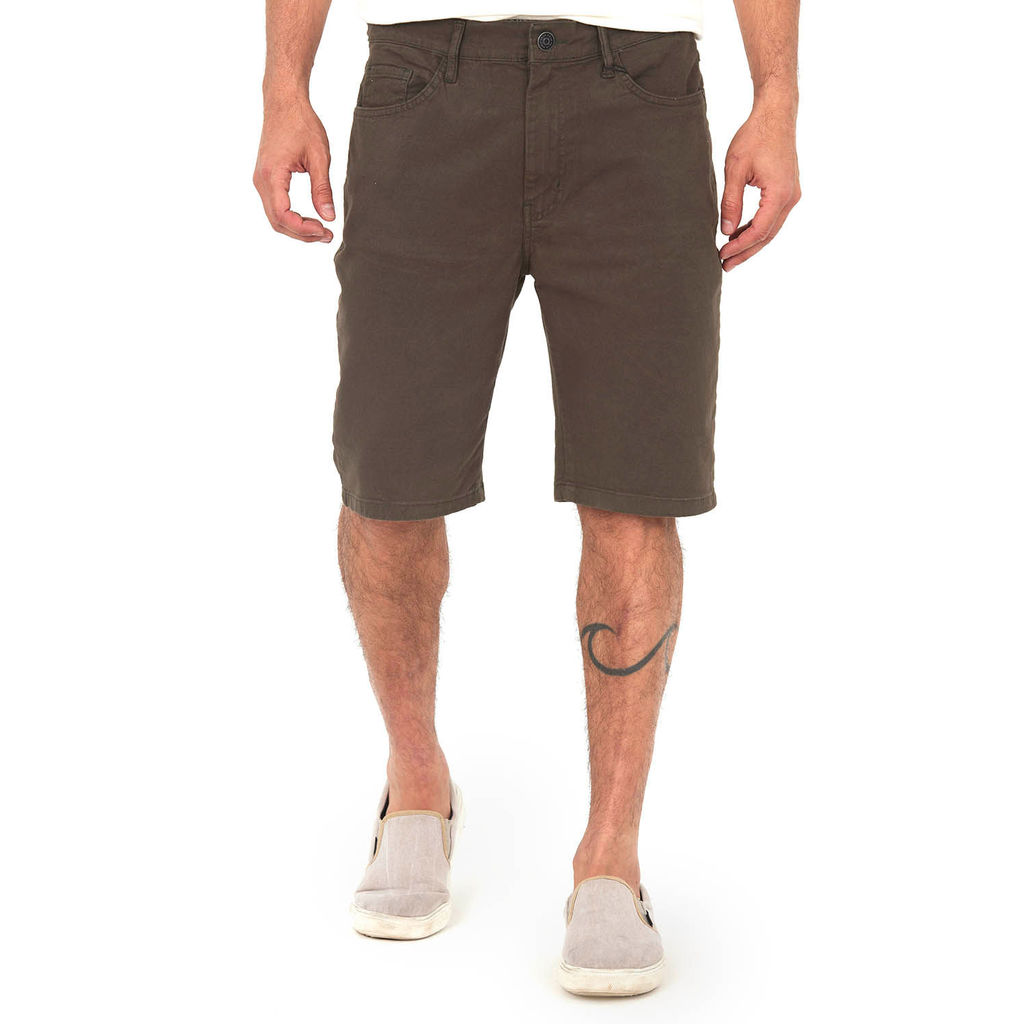 Bermuda Masculina Sarja Básica Polo Wear Verde Escuro