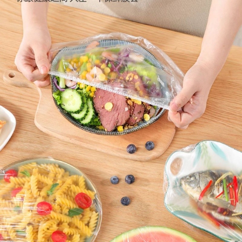 novo:Kit 100 Tampa De Plástico descartável para alimento em Oferta na Shopee