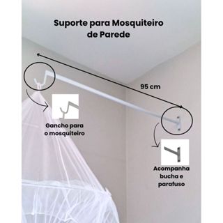 SUPORTE PARA MOSQUITEIRO PARA PAREDE EM AÇO em Oferta na Shopee