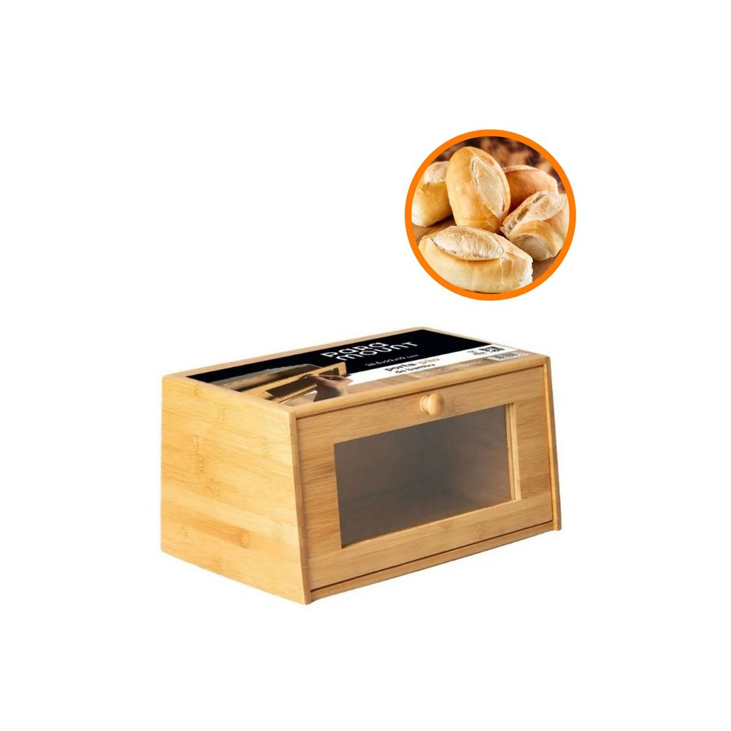 Porta Pães Com Tampa Retrátil Em Bambu Armazenamento De Pães - Paramount em Oferta na Shopee