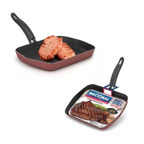 Frigideira Bifeteira Antiaderente Grill Panela Alta Duravel Facil Limpeza