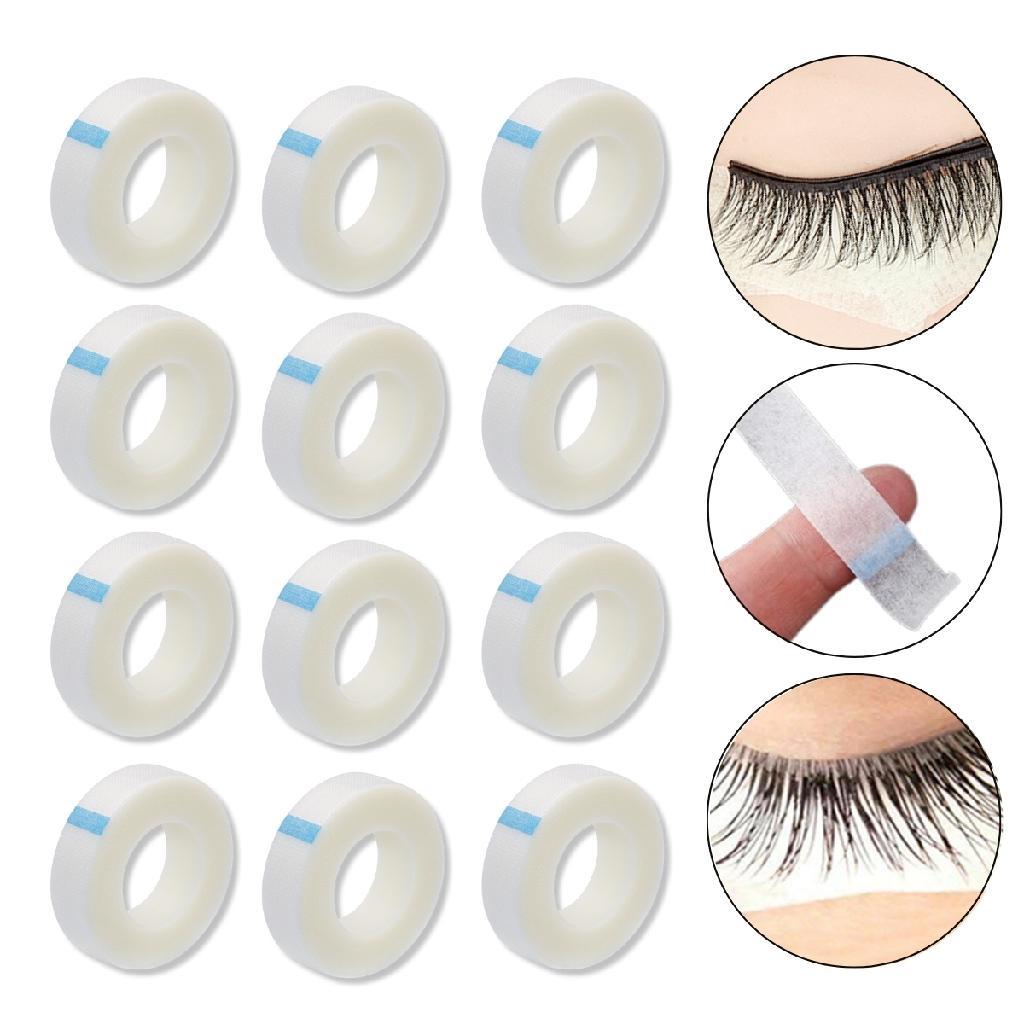 Kit 12 Rolos Fita Microporosa Extensão Cílios Profissional Lash Designer Olhos Beleza Estética