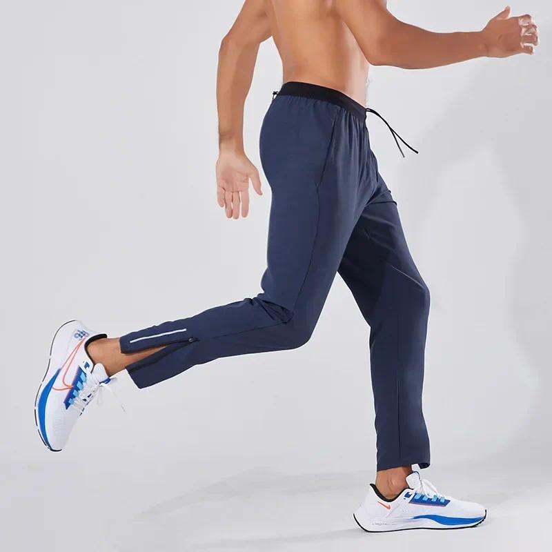 Calça De Moletom Masculina Para Treinamento De Fitness , Corrida Com Bolsos Zíper , Basquete , Tênis , Musculação , Espo