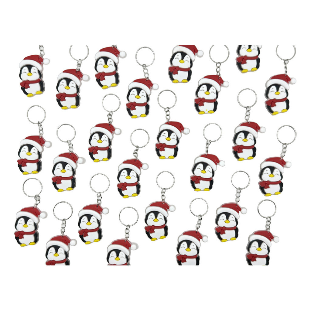 Chaveiro Natal Pinguin Natalino Lembrancinha de Natal 10 Unidades