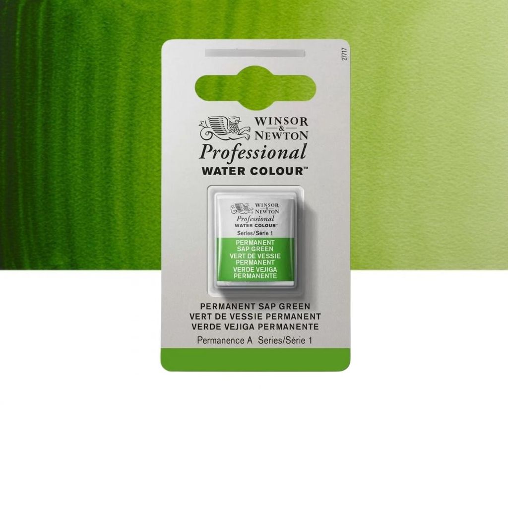 Aquarela Pastilha Profissional Winsor & Newton 503 Permanent Sap Green 0101503