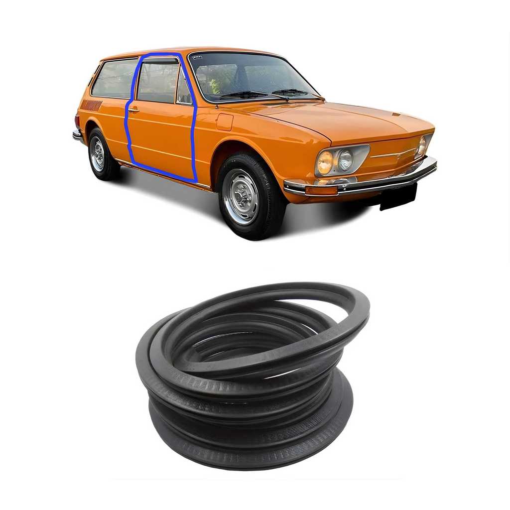 Borracha De Vedação Porta Volkswagen Brasilia 1973 a 1982 Borachauto