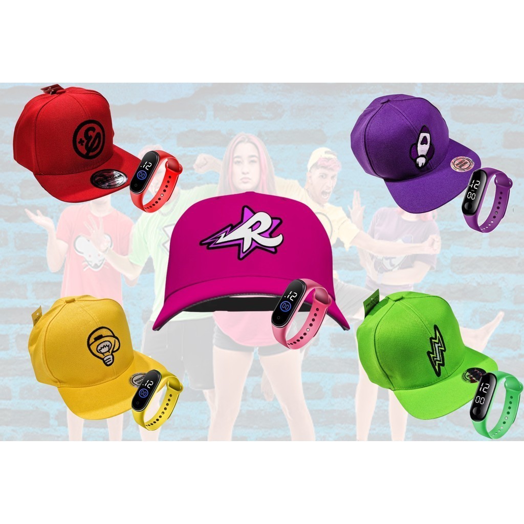 Boné e Relógio Digital Infantil Chapéu Juvenil Emilly Vick Void Leozinho Ketlen Enaldinho Os Rosas Criança Promoção