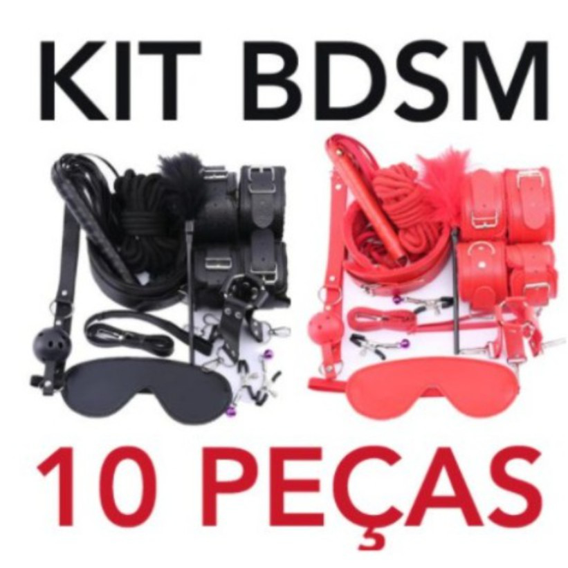 Kit Fetiche Bondage Bdsm 10 Pçs Couro Fetiche Dominação Submissão Sado Mordaça Algema Chicote Coleira Gag Ball em Oferta na Shopee