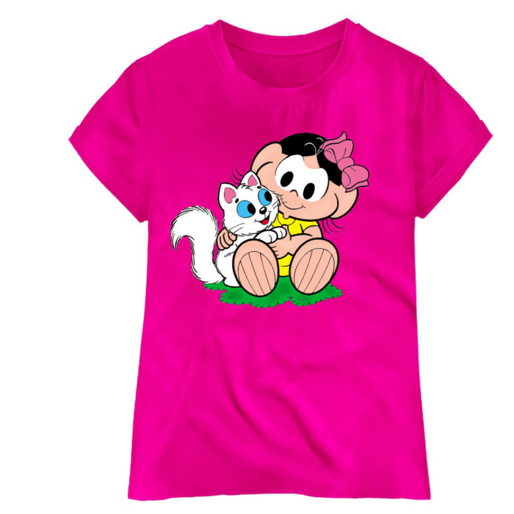 Camiseta camisa blusainfantil Magali turma da monica 100% algodã em Oferta na Shopee