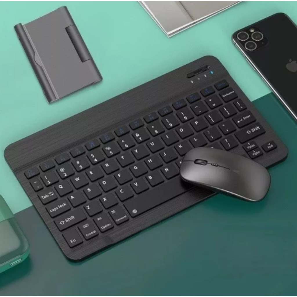 Kit Teclado E Mouse Bluetooth 5.2 Compatível Pc iPhone Android