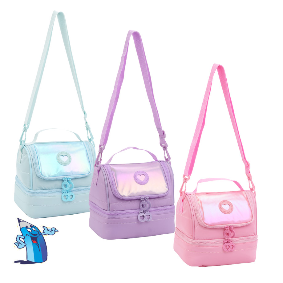 LANCHEIRA TÉRMICA INFANTIL ALÇA LOVE JUST DENLEX LA2116 em Oferta na Shopee