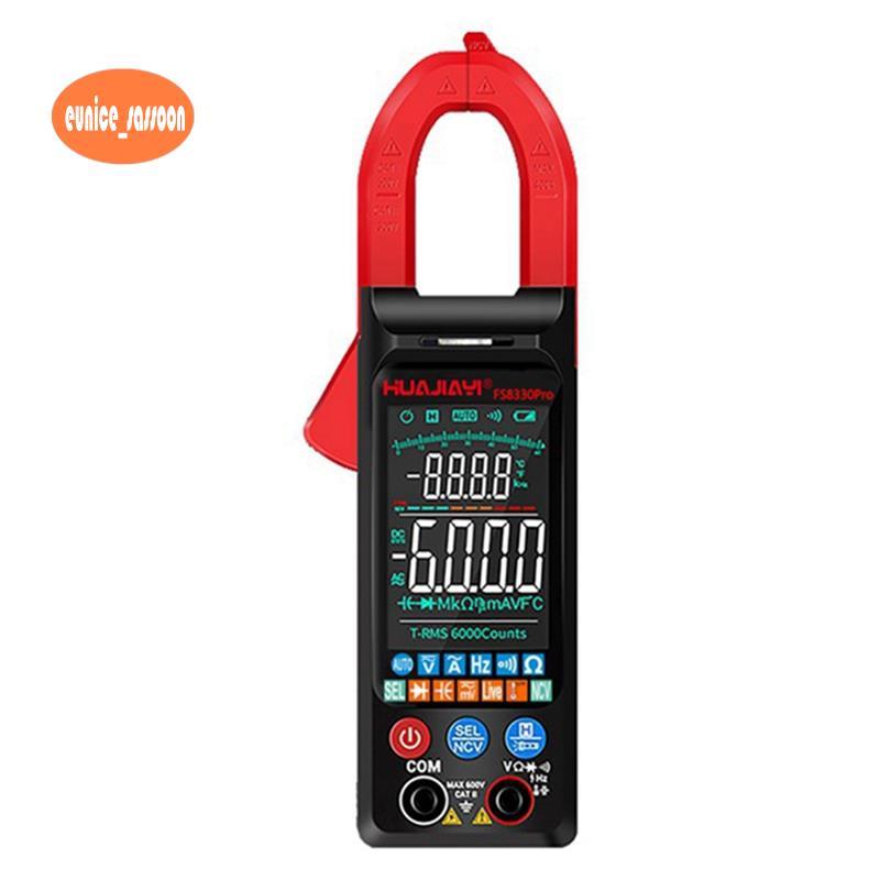FS8330Pro DC/AC Medidor De Braçadeira Digital De Corrente 6000 Contagens 400A Multímetro Grande Tela Colorida Testador D