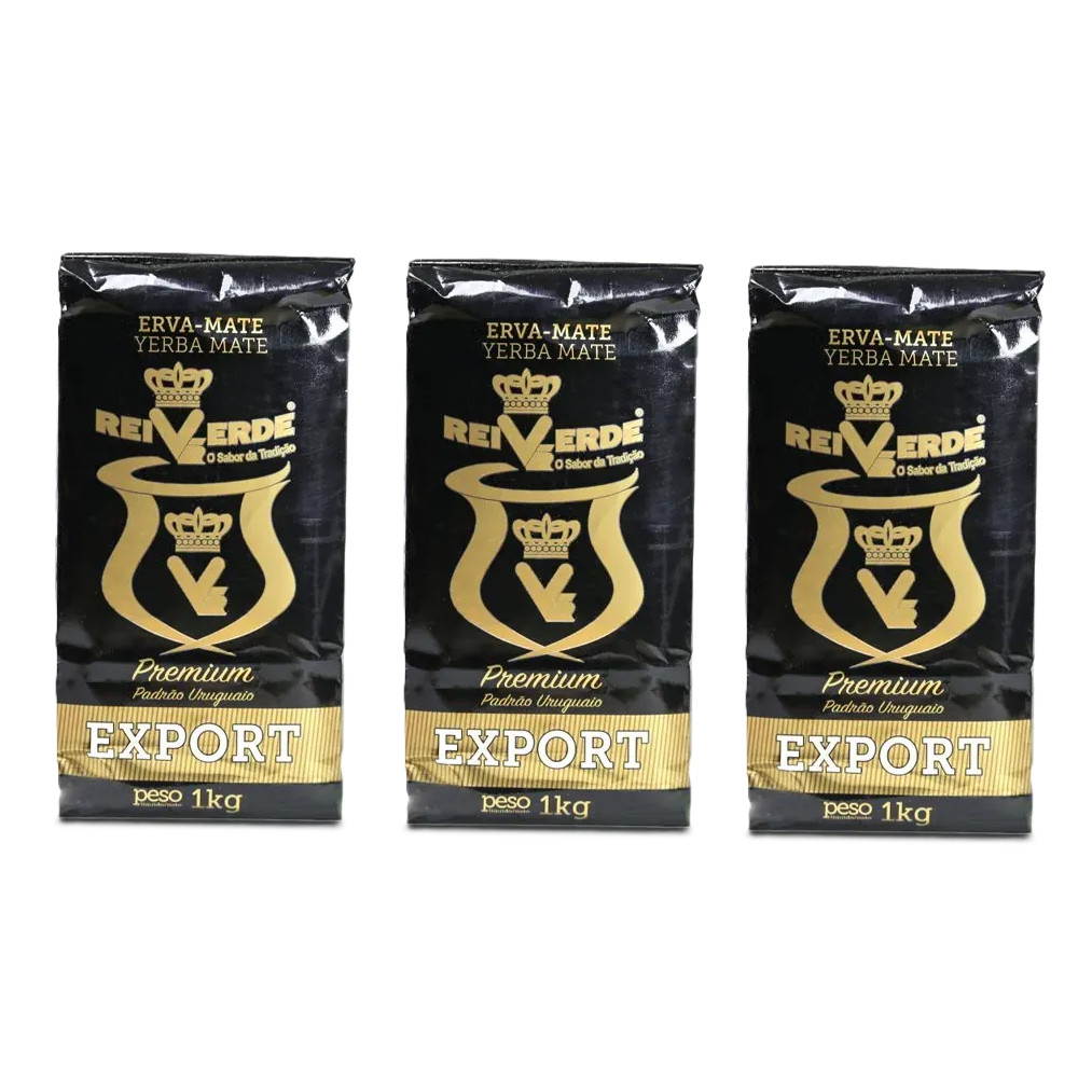 Kit 3 Erva Mate Export Premium Rei Verde 1kg