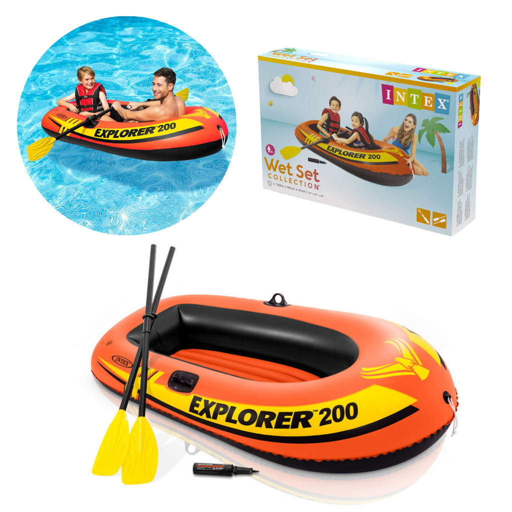 Bote Explorer 200 Inflável 2 pessoas com Acessórios Intex 58331