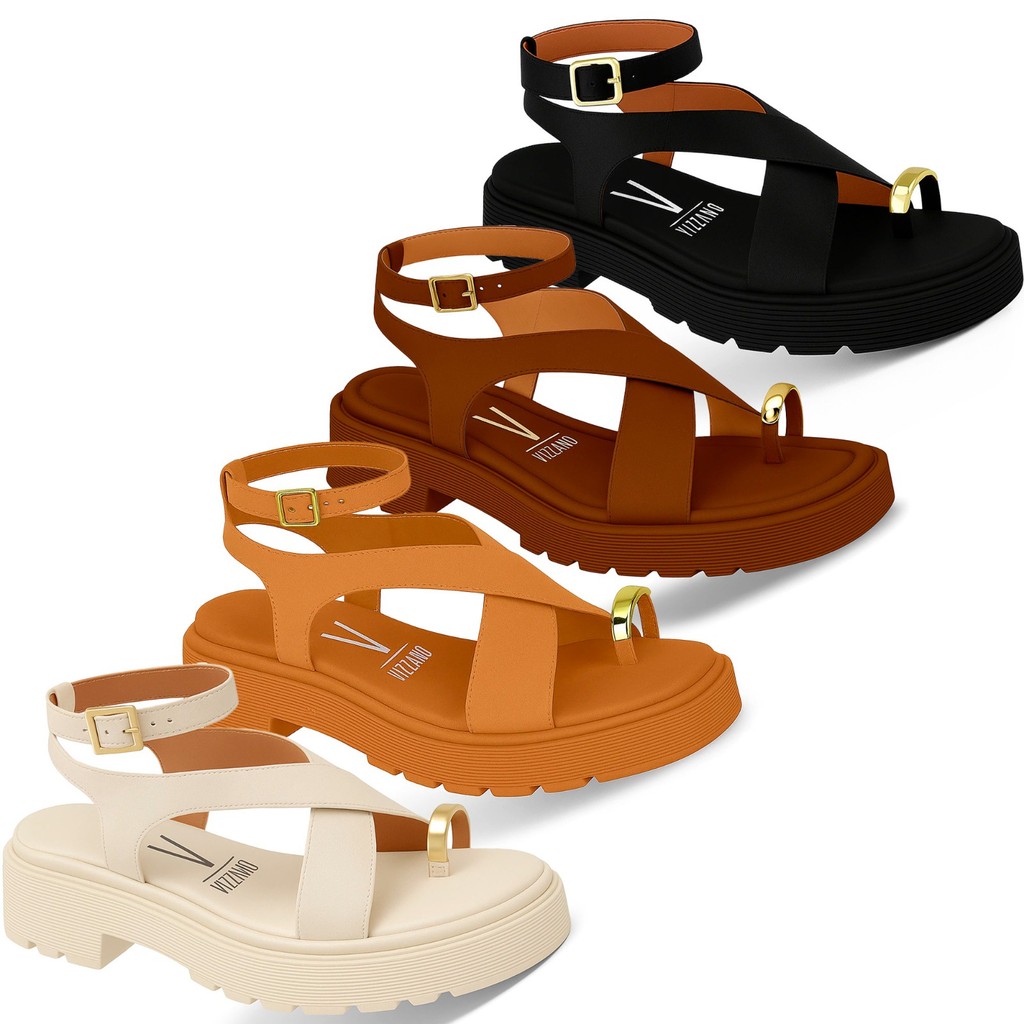Sandália Vizzano Papete Feminina Confortável Original 6499 em Oferta na Shopee