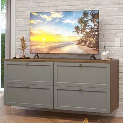 Rack para TV até 70 Polegadas 160cm 4 Gavetas Rustic/Cinza Vik Madesa 04