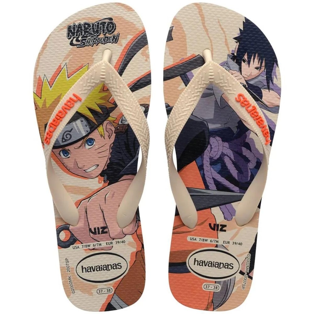Chinelo Havaianas Top Naruto Masculino - Areia em Oferta na Shopee
