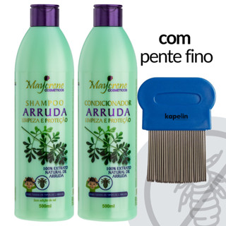 Kit De Arruda Piolho E Lêndeas Pente Fino Limpeza E Proteção em Oferta na Shopee