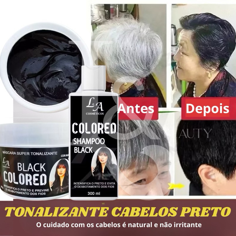 Kit Máscara Tonalizante 300G + Shampoo Tonalizante 300ML - L&Beauty