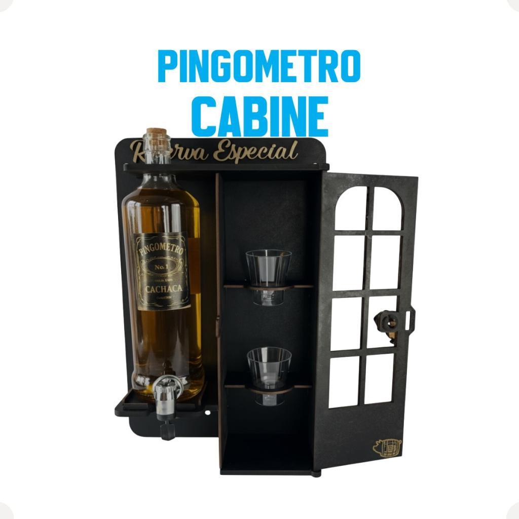 Pingômetro Cabine Em Mdf Artesanal Cachaça Decoração Bar Churrasco Presente Criativo Gourmet