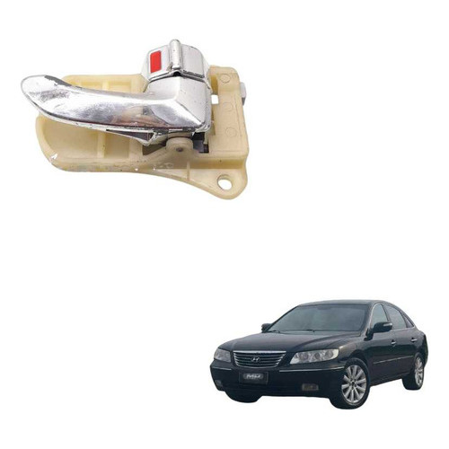 Maçaneta Interna Traseira Direita Hyundai Azera 2009 - Cinza - Traseira