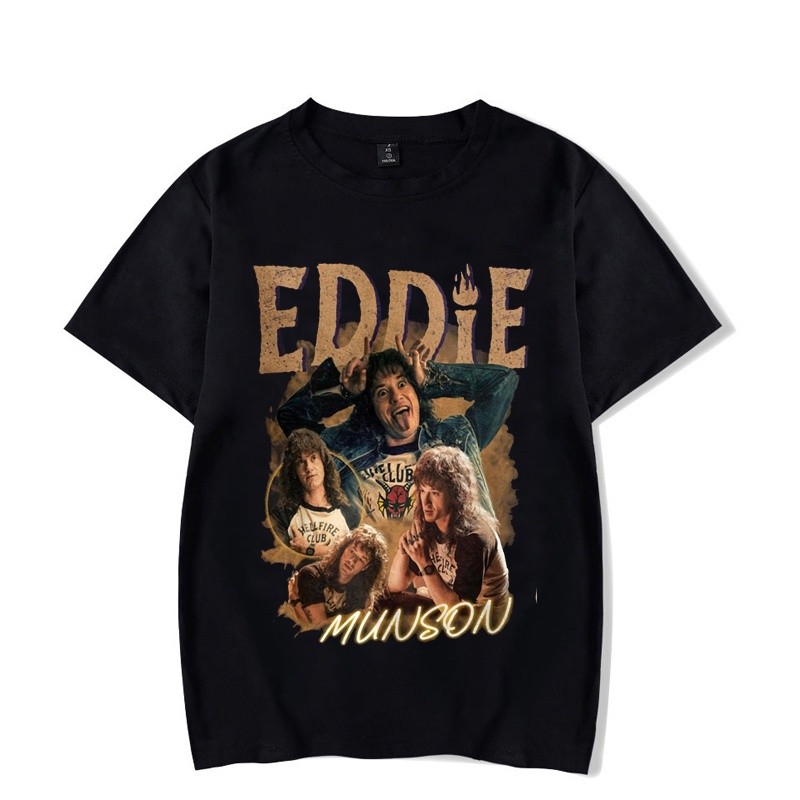 Camiseta Camisa Eddie Munson Metaleiro Líder Hellfire Club Stranger Things Unissex