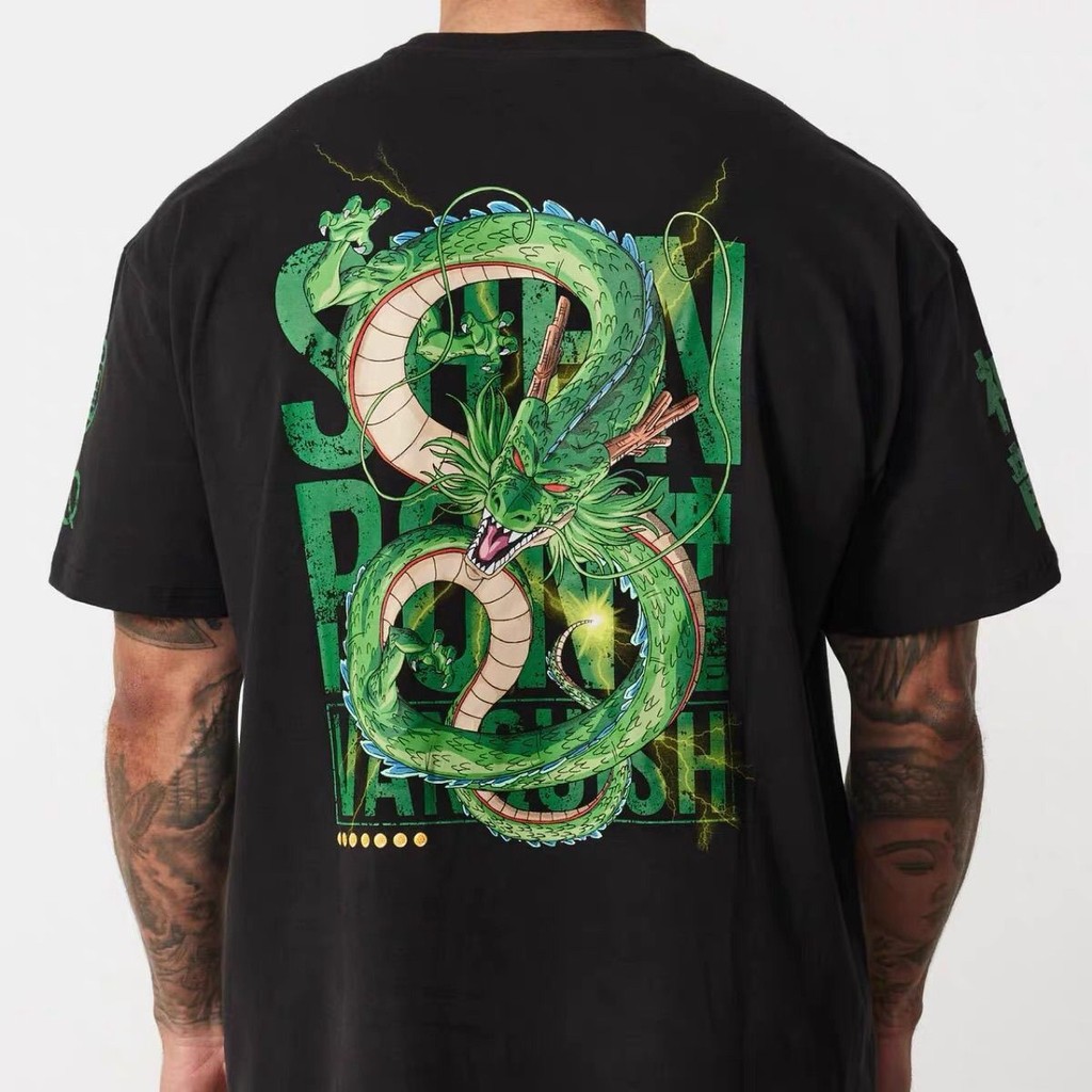 Camiseta Masculina Dragon Ball Estampa Americana Algodão Penteado 260g Confortável Esportiva
