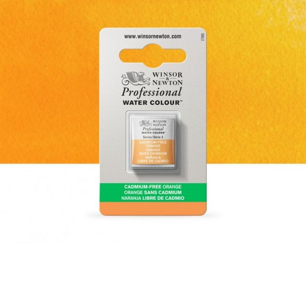 Aquarela Pastilha Profissional Winsor & Newton 899 Cadmium Free Orange S4 0101899