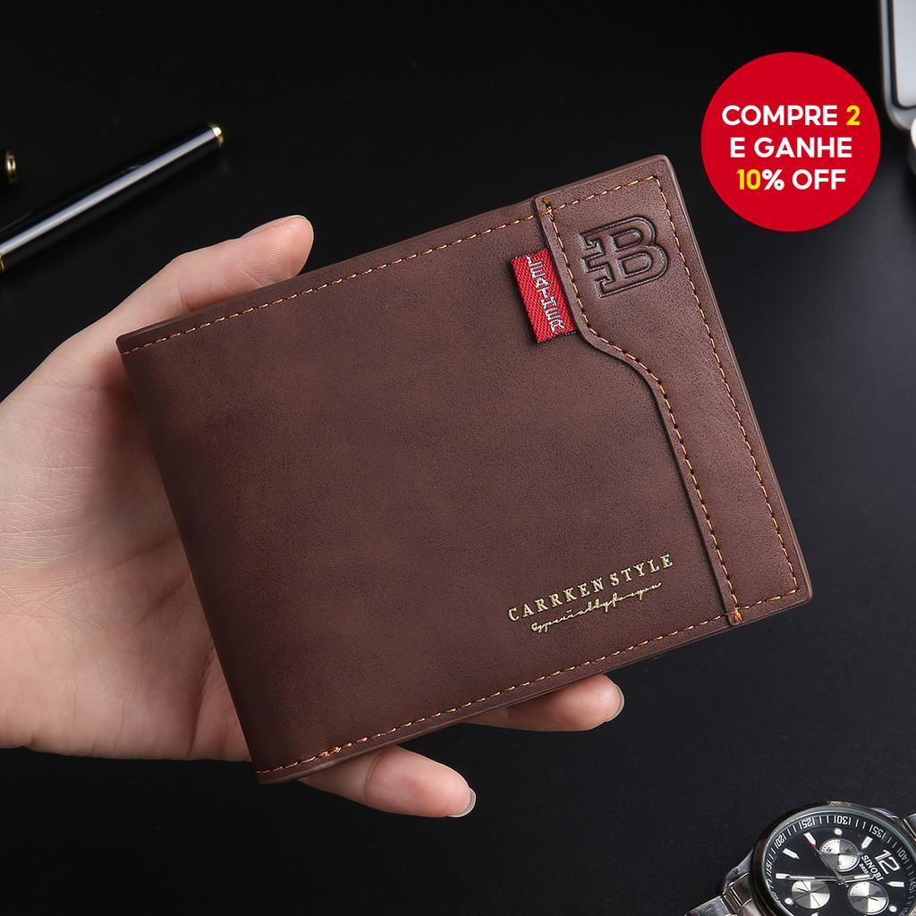 Nova Carteira Curta Moderna Masculina-Bolsa Multifuncional Vintage Colorida Para Adolescentes