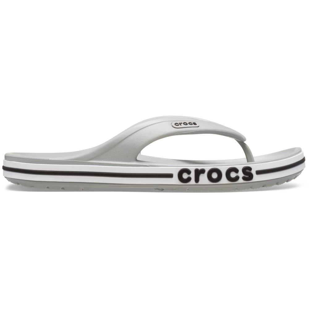 Chinelo Crocs Bayaband Flip LIGHT GREY em Oferta na Shopee