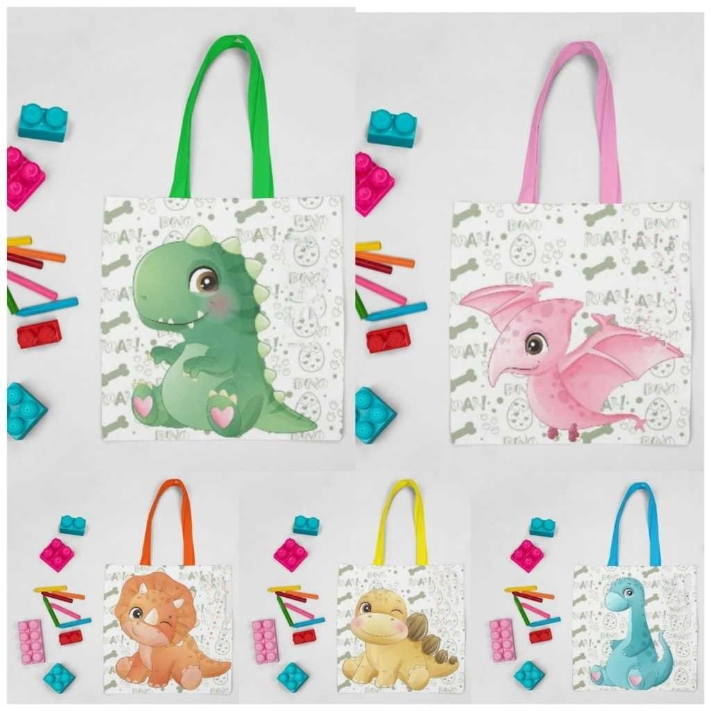 Bolsinha Dino Baby 20x20cm - Lembrança Festa Infantil Dinossauro, Sacola para Doces Fofa em Oferta na Shopee