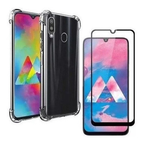 Capa Case Capinha Anti Impacto Para Galaxy A20 A30 + Película 3D Vidro Temperado