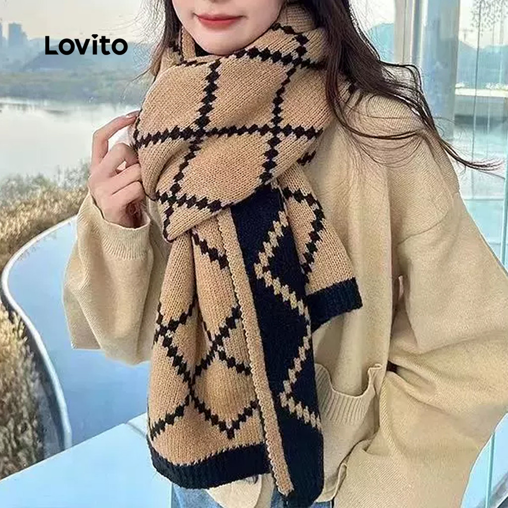 Lovito Lenços Elegantes de Novo estilo LFA105194 Lovito Lenços Elegantes de Novo estilo LFA105194