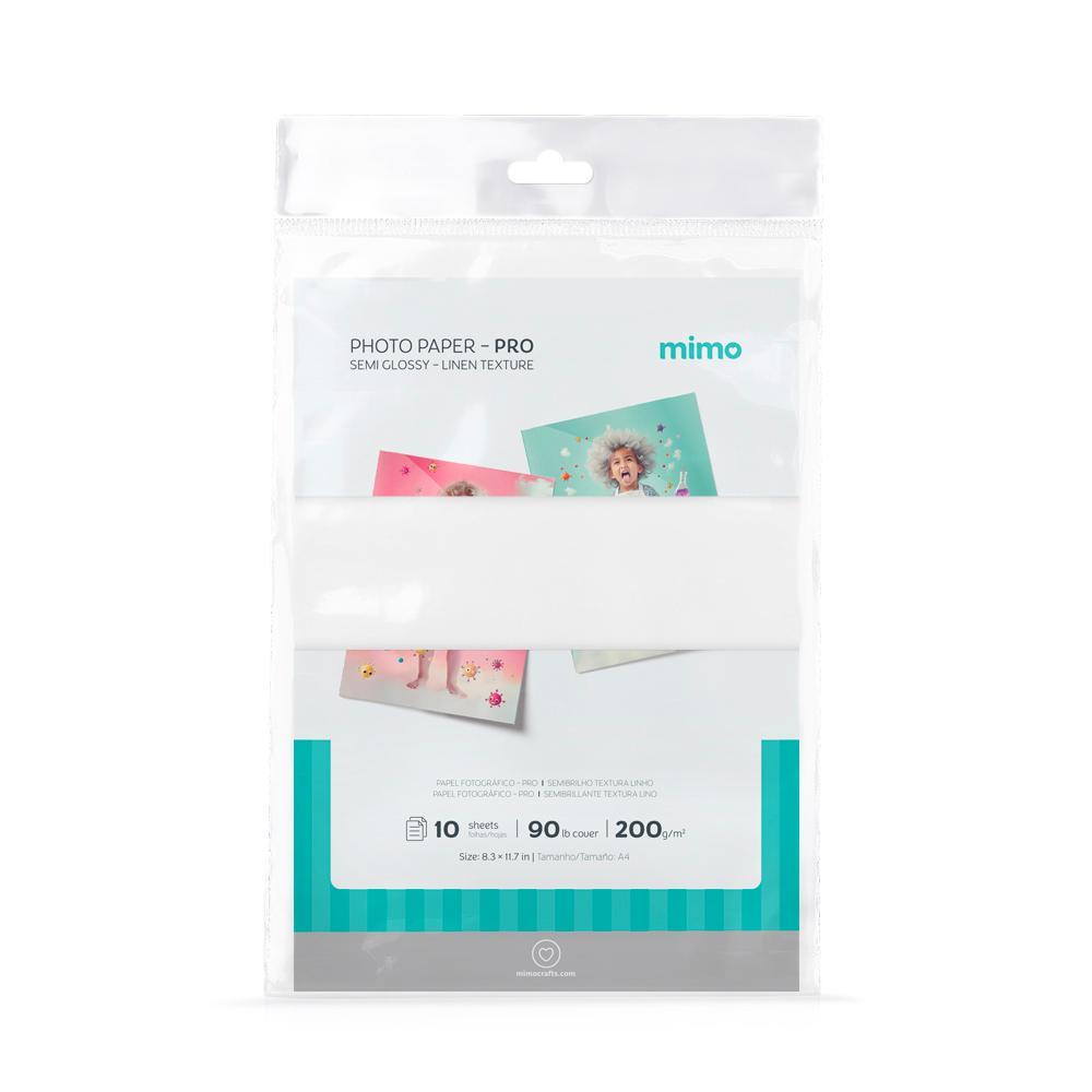 Papel Fotográfico Semibrilho Textura Linho - Mimo - 200 g - A4 - 10 Fls