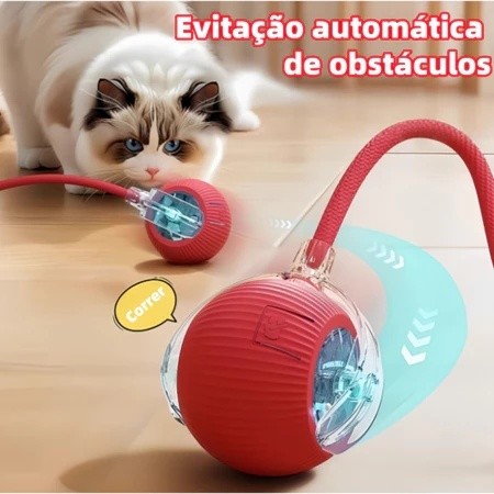 Bola pet Interativa Automática Para Gatos Brinquedo De Treinamento Elétrico Com Recurso De Rolo Inteligente