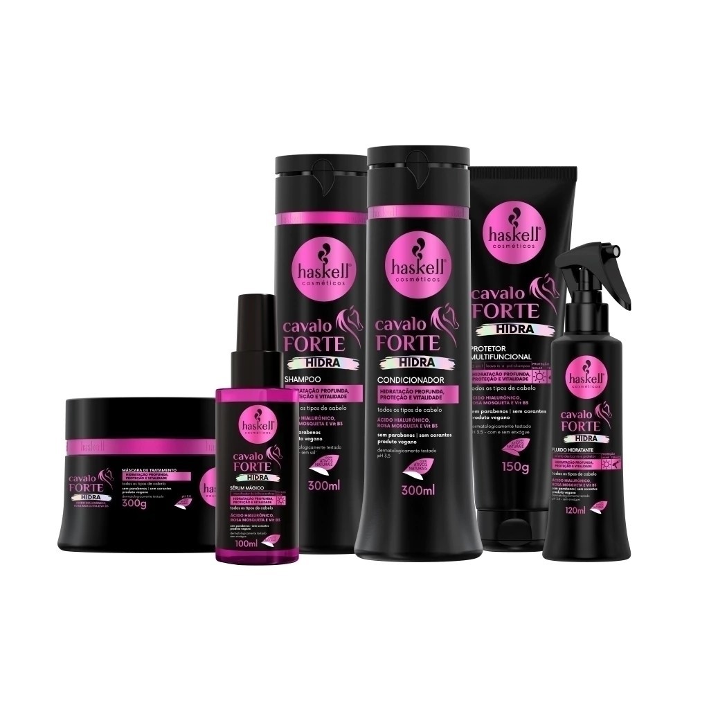 Kit Cavalo Forte Hidra Haskell | Hidratação Profunda | 6 itens em Oferta na Shopee