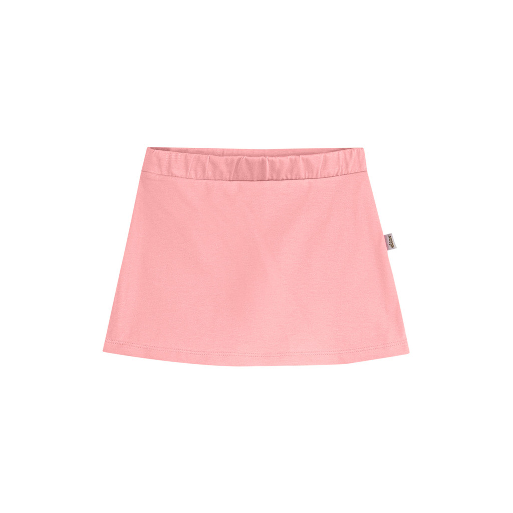 Short Saia Infantil Menina em Cotton Básico Elian Rosa Bebê