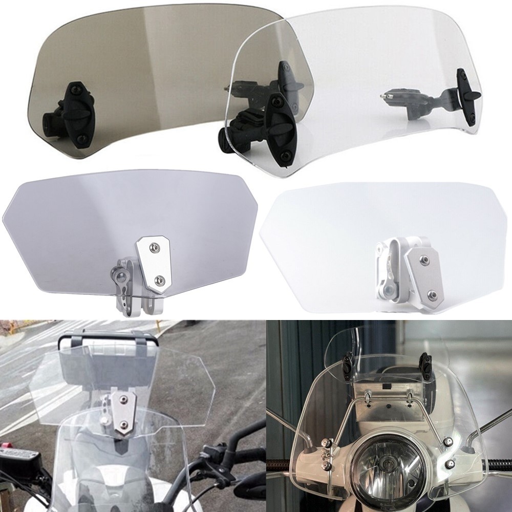 Clipe Ajustável Universal Para Motocicleta Na Extensão Do Pára-Brisa Defletor Extensor De Spoiler Chopper Bobber Persona