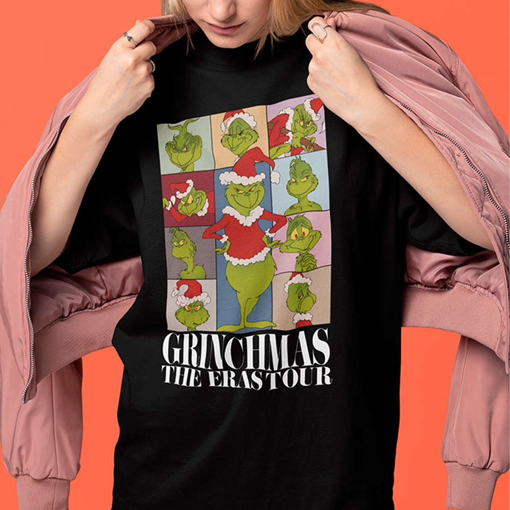 Camiseta Grinch Mods Merry Grinchmas Camisa Modo Grinch Natal StreetWear Unissex Algodão 30.1Premium