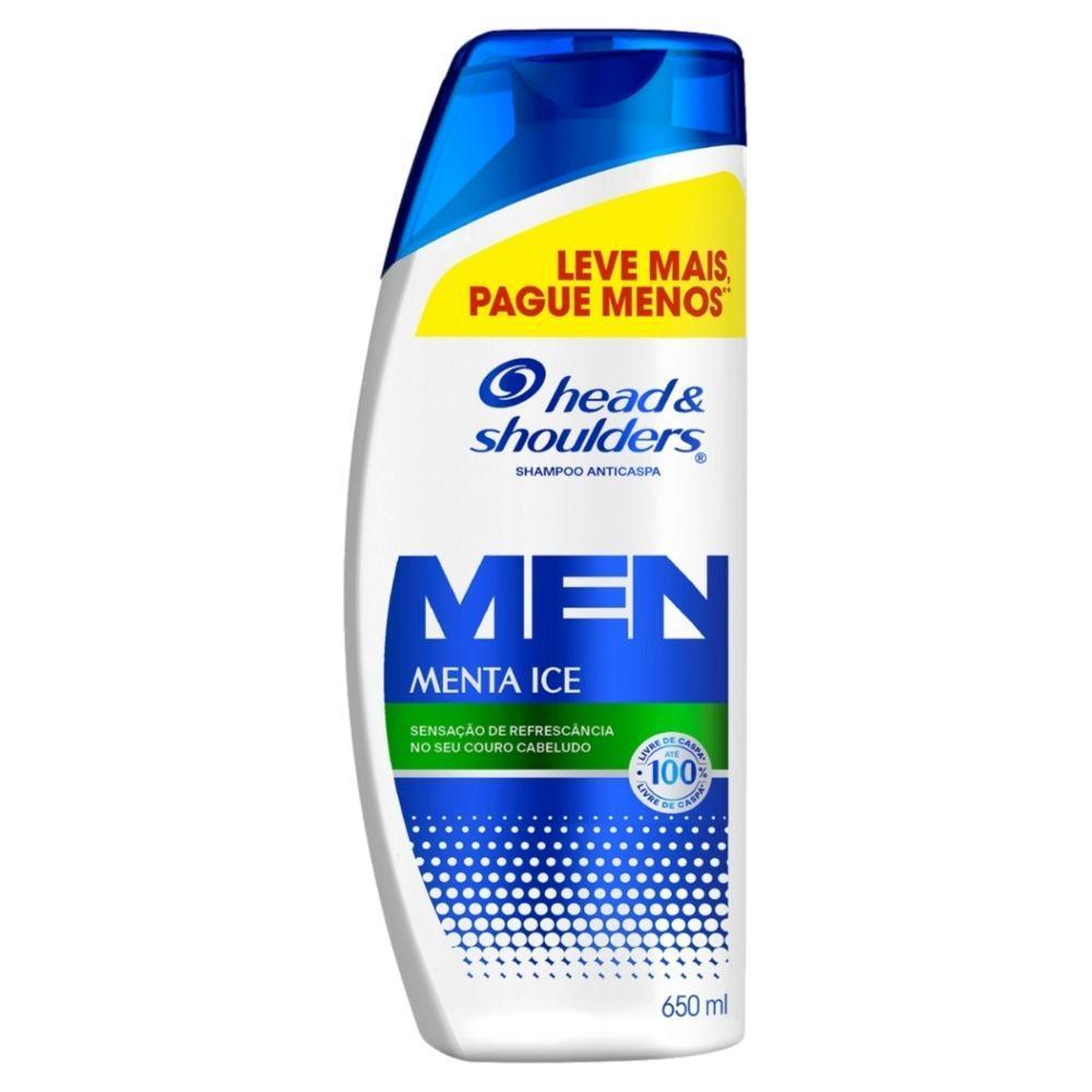 Shampoo Head Shoulders Men Menta Ice Anticaspa 650ml em Oferta na Shopee