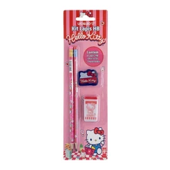 Kit Lápis Hb Hello Kitty 2 Lapis/Apontador/Borracha Leonora - 71622